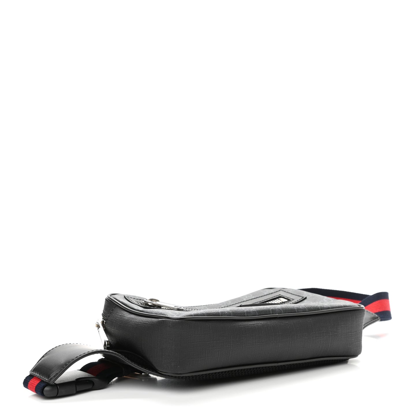 Soft GG Supreme Monogram Web Belt Bag Black Grey