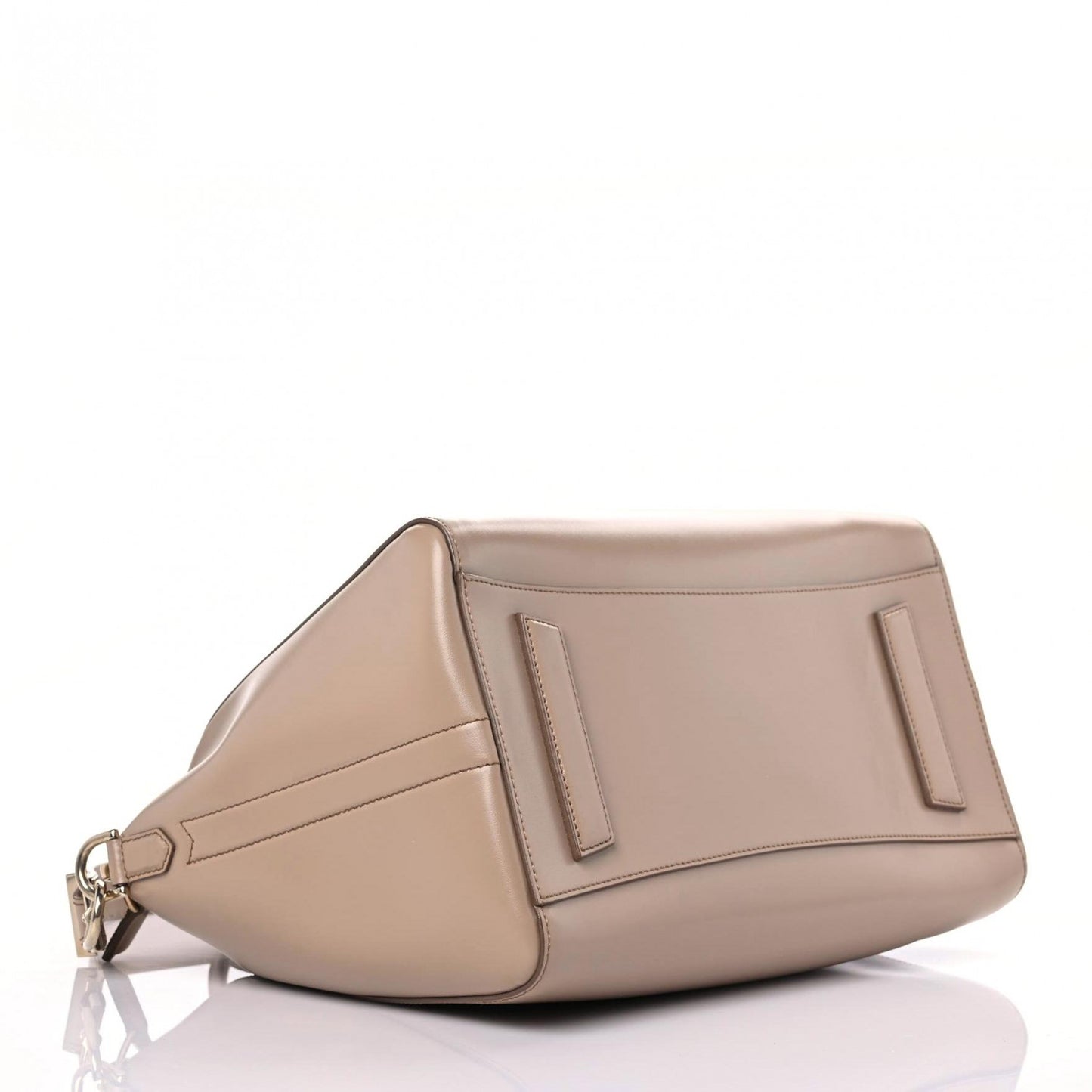 Shiny Lord Calfskin Medium Antigona Dark Beige