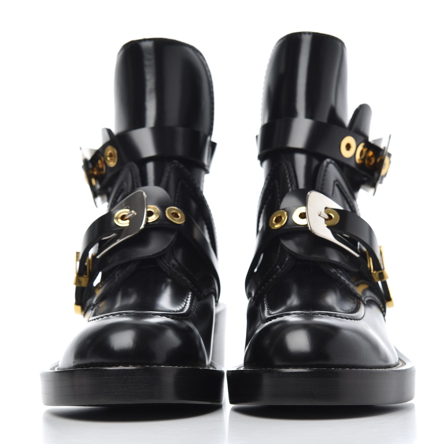 Brushed Calfskin Ceinture Ankle Boots 38 Black