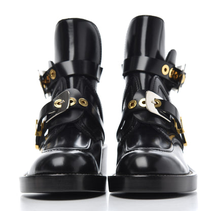 Balenciaga Brushed Calfskin Ceinture Ankle Boots 38 Black 2 of 7