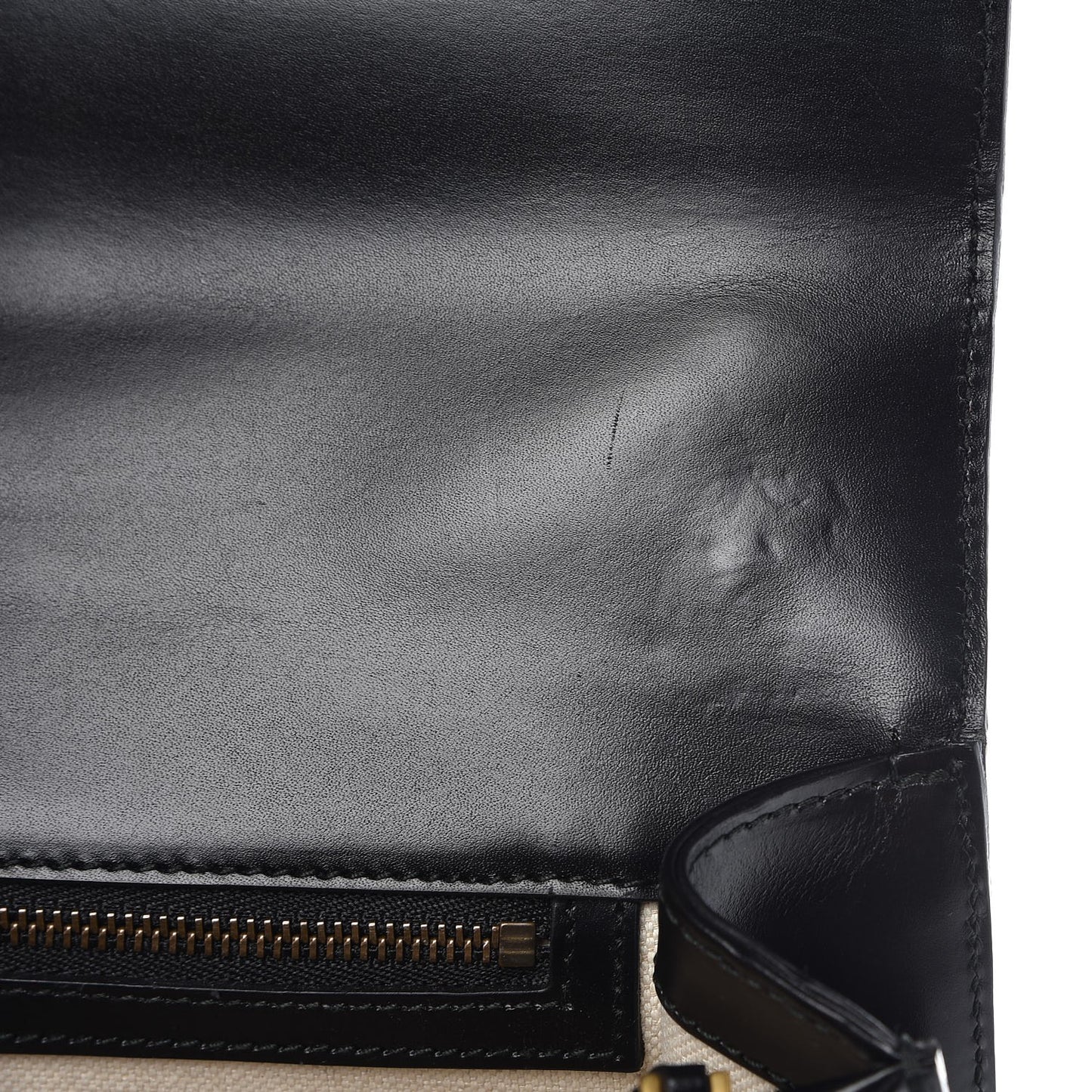 Calfskin Web Heart Medium GG Marmont Chain Handle Bag Black