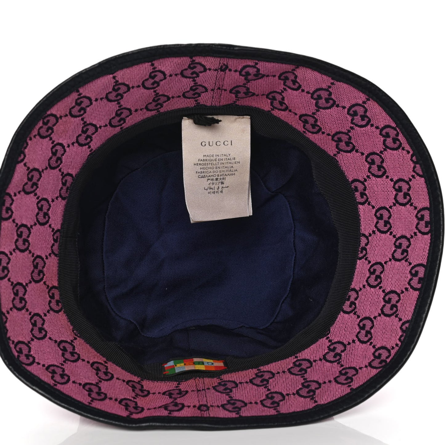Canvas Monogram Fedora L Pink Blue