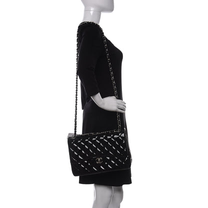 Chanel Patent Quilted Jumbo Double Flap Black 2 of 11