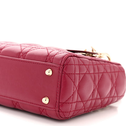 Christian Dior Lambskin Cannage Mini Lady Dior Red 10 of 10