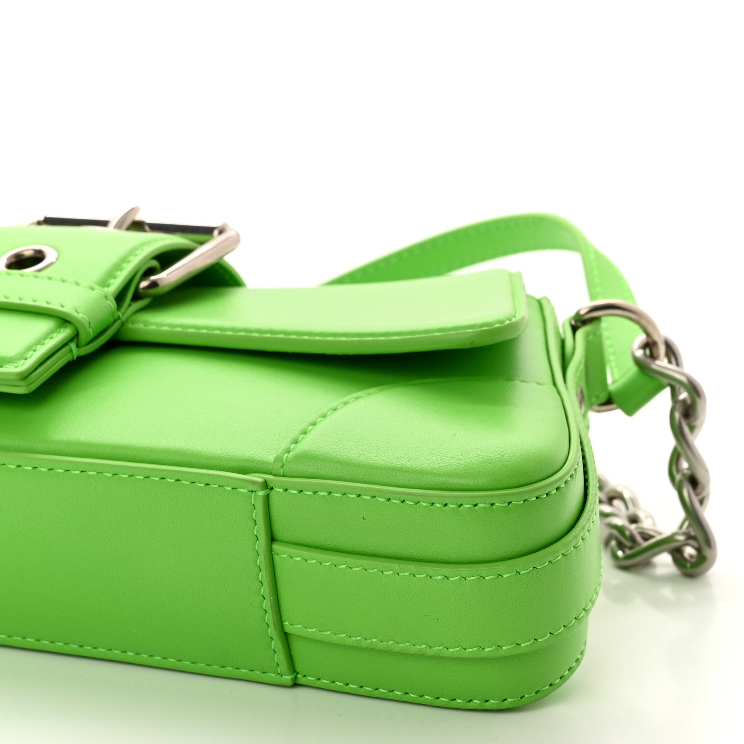 Balenciaga Smooth Calfskin Small Lindsay Shoulder Bag Acid Green 9 of 10