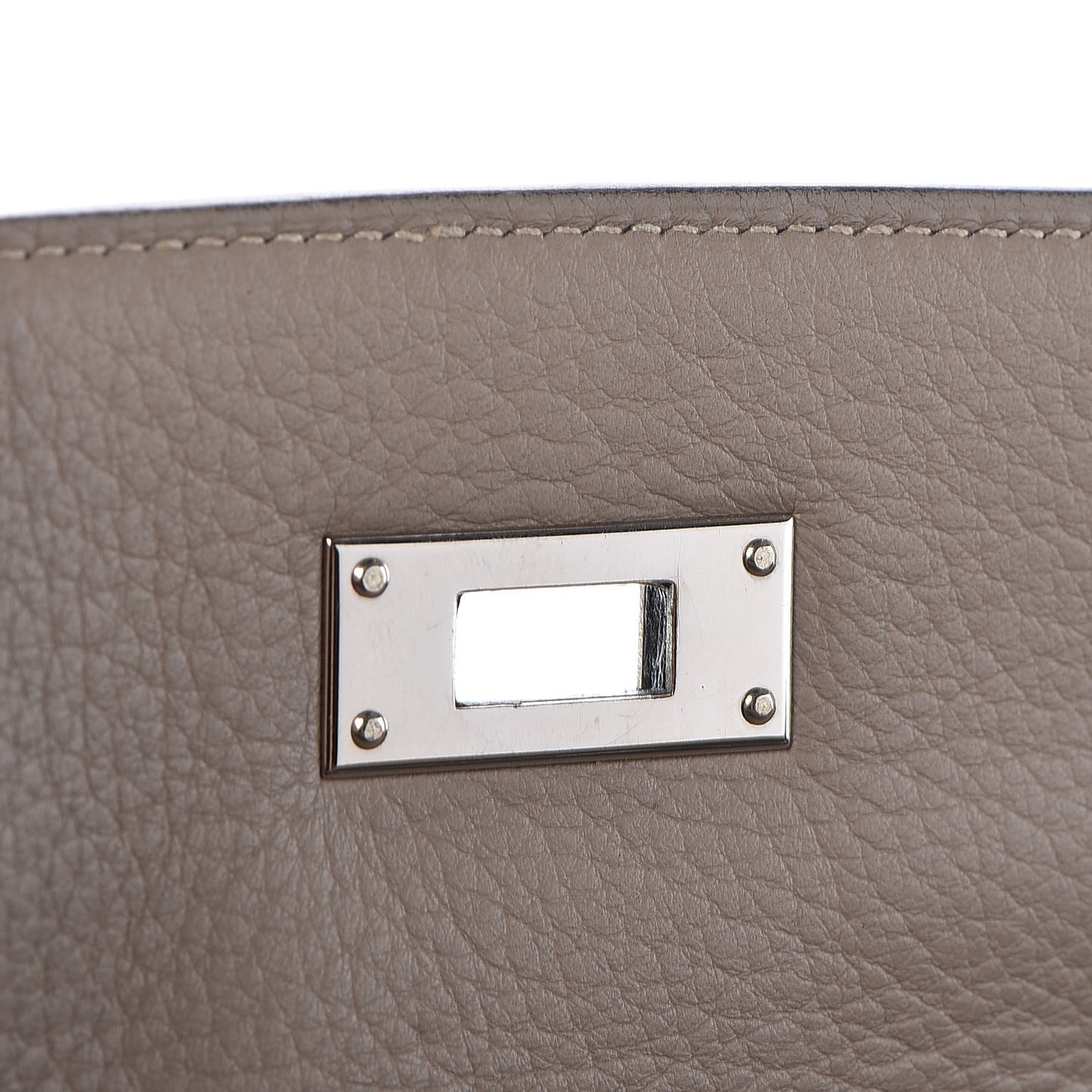 Taurillon Clemence Tri-color Kelly Retourne 35 Graphite Gris Tourterelle Gris Clair