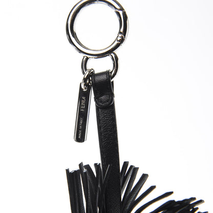 Fendi Fox Fur Shiny Nappa Bi-Color Super Karlito Pom Pom Bag Charm Moro Rosso Chiaro 4 of 5