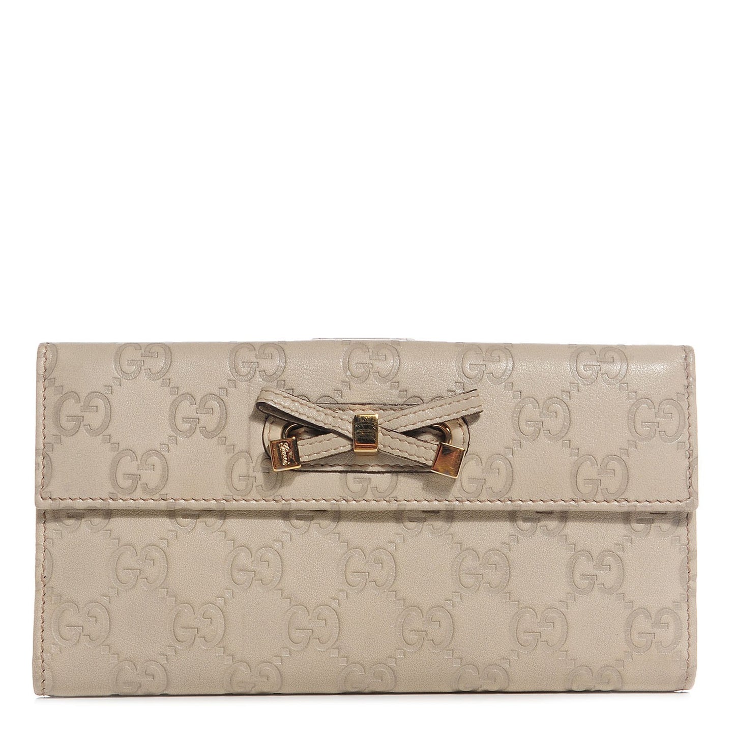Guccissima Princy Continental Wallet Off White
