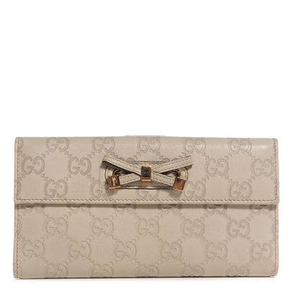 Gucci Guccissima Princy Continental Wallet Off White 1 of 7