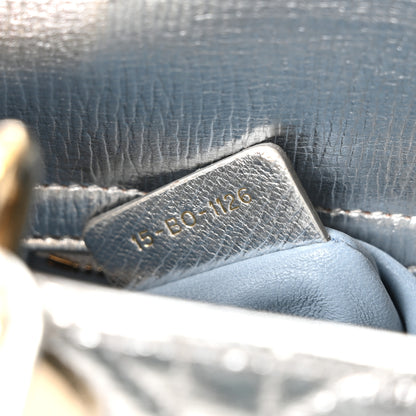 Christian Dior Metallic Grained Calfskin Cannage Mini Lady Dior Silver 7 of 10