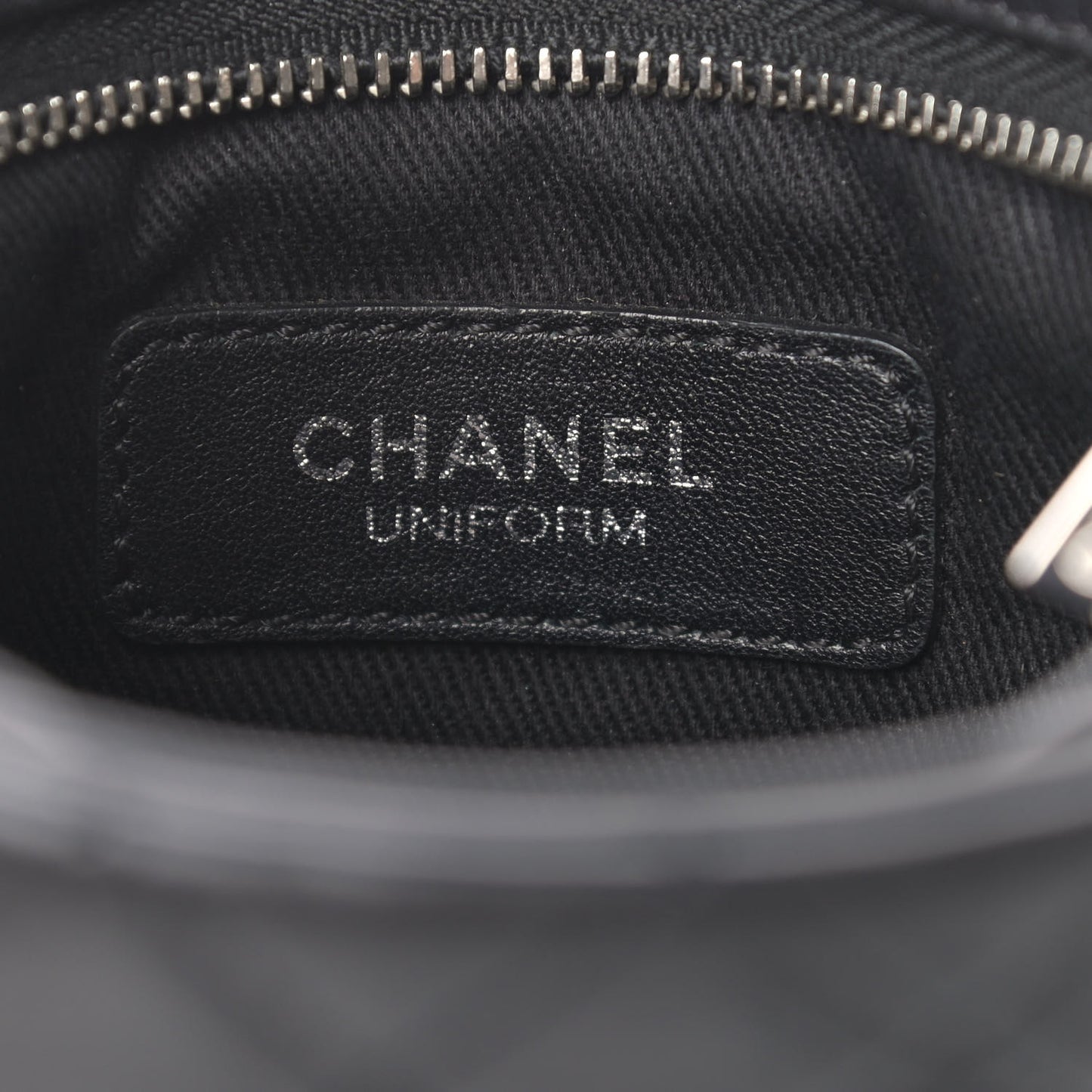 Aged Calfskin Quilted Crossbody Bag Black