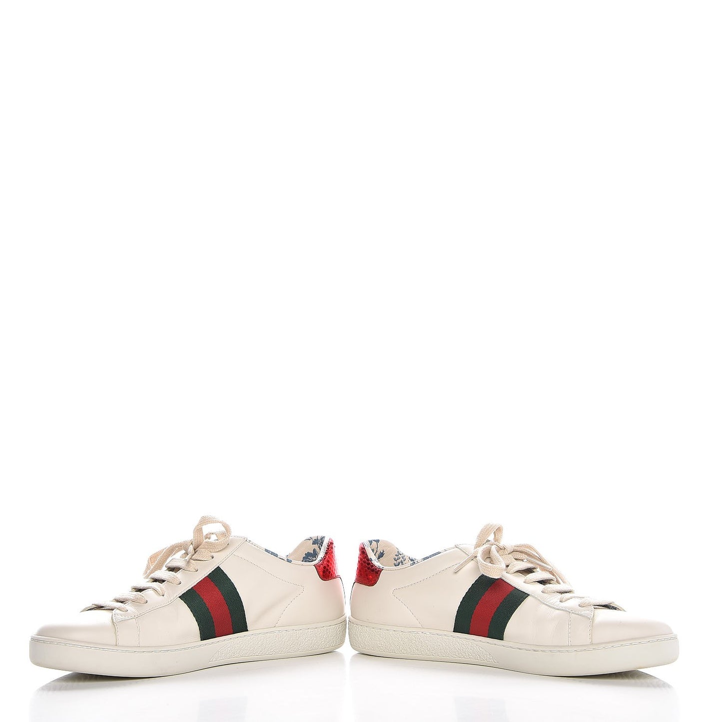X SEGA Calfskin Ayers Web Guccy Womens Ace Sneakers 37 White