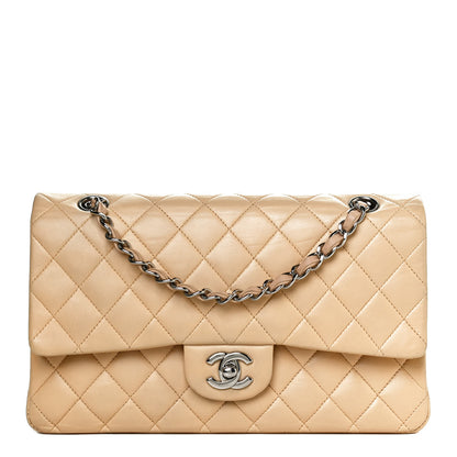 Chanel Lambskin Quilted Medium Double Flap Beige 1 of 10