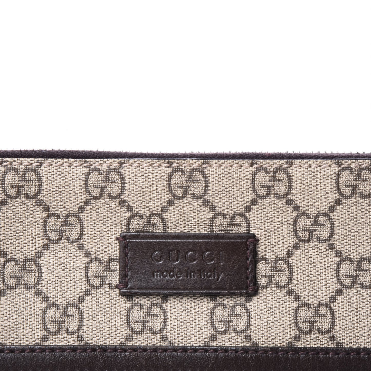 GG Supreme Monogram Medium Flat Messenger Bag Beige Brown