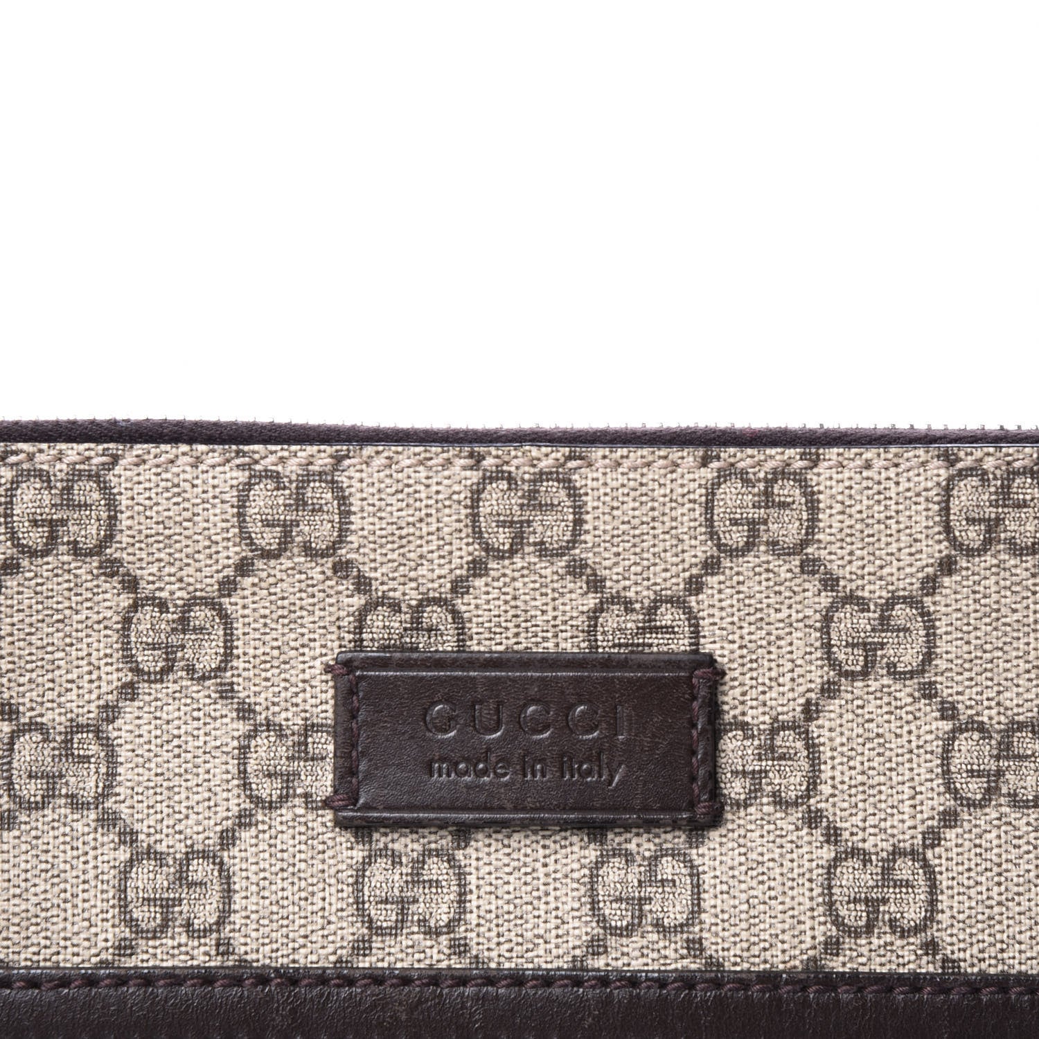 Gucci GG Supreme Monogram Medium Flat Messenger Bag Beige Brown 11 of 12