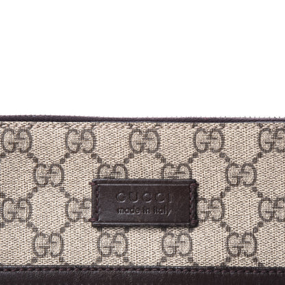 Gucci GG Supreme Monogram Medium Flat Messenger Bag Beige Brown 11 of 12