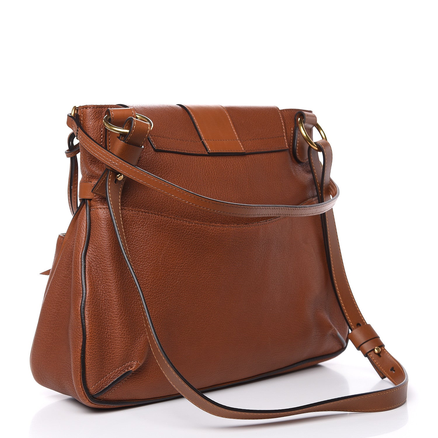 Chloe Grained Lambskin Medium Lexa Shoulder Bag Mustard Brown 3 of 11