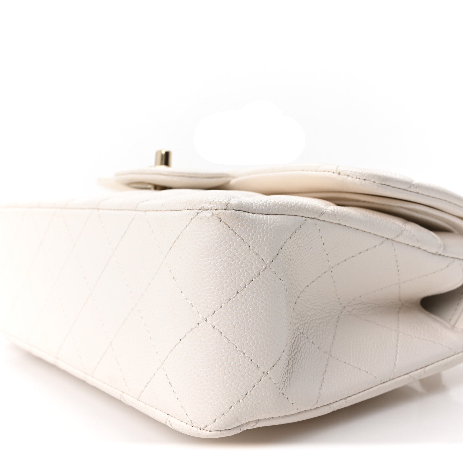 Chanel Caviar Quilted Small Double Flap White 10 of 10