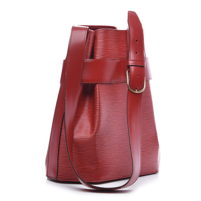 Louis Vuitton Epi Sac D'Epaule Castillan Red 3 of 10
