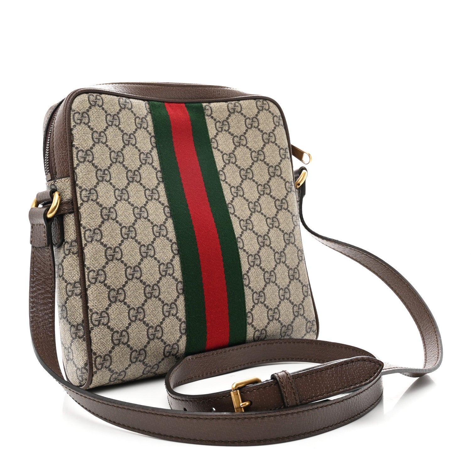 Gucci GG Supreme Monogram Web Small Ophidia Messenger Bag Brown 3 of 10