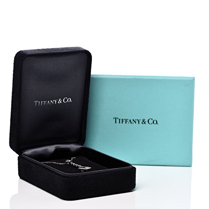 Tiffany Platinum Diamond Grace Drop Pendant Necklace 7 of 7