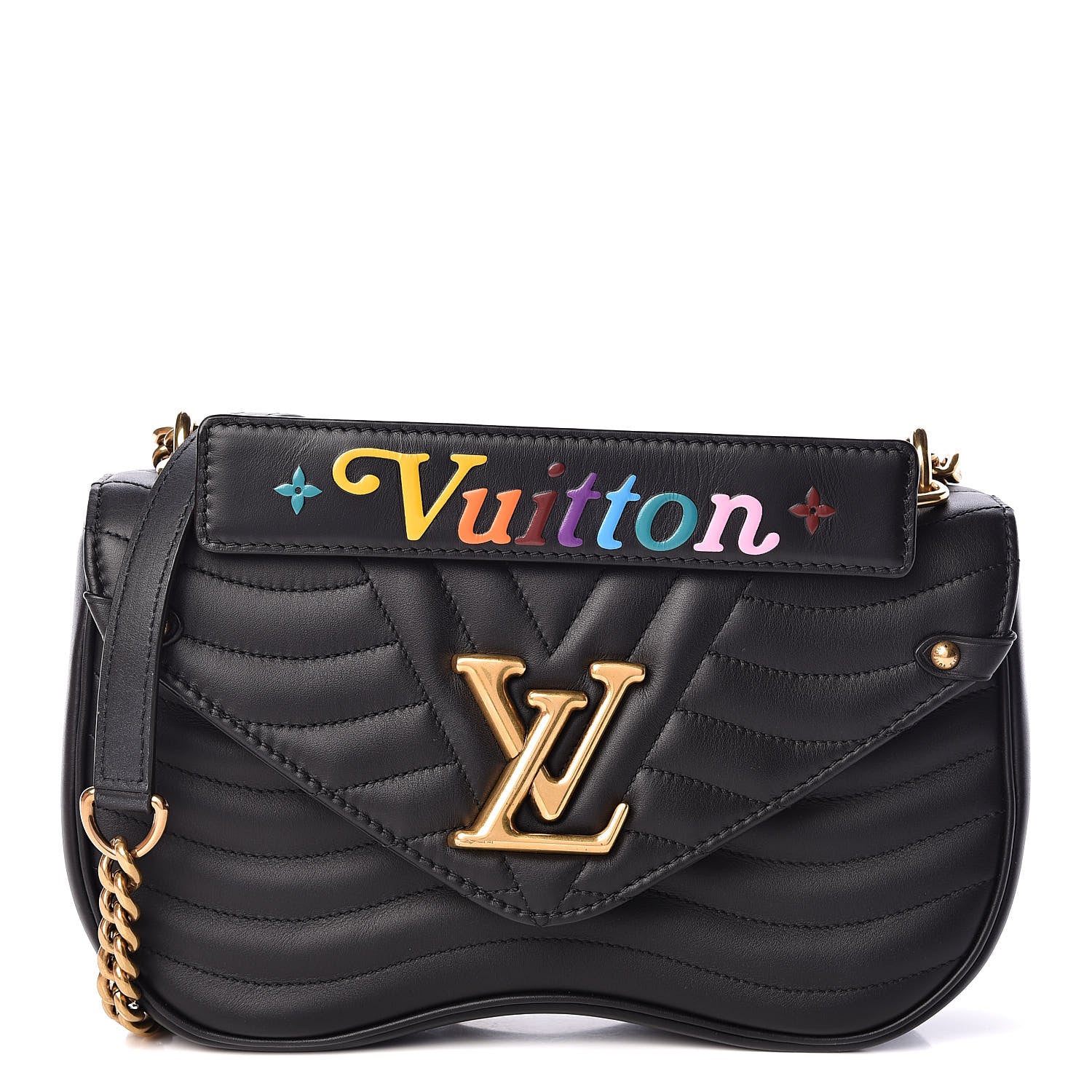 Louis Vuitton Calfskin New Wave Chain MM Black 1 of 11
