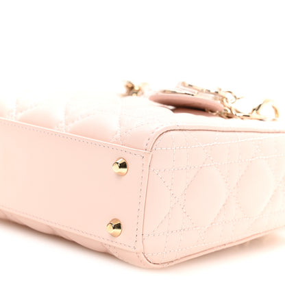 Christian Dior Lambskin Cannage Mini Lady Dior Powder Pink 10 of 11