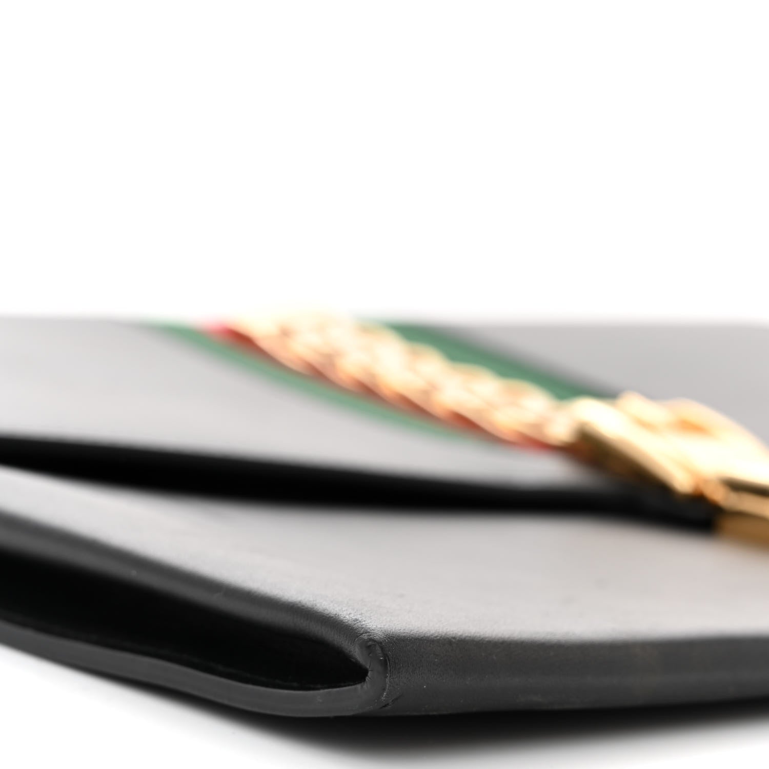 Gucci Calfskin Maxi Sylvie Clutch Black 9 of 11