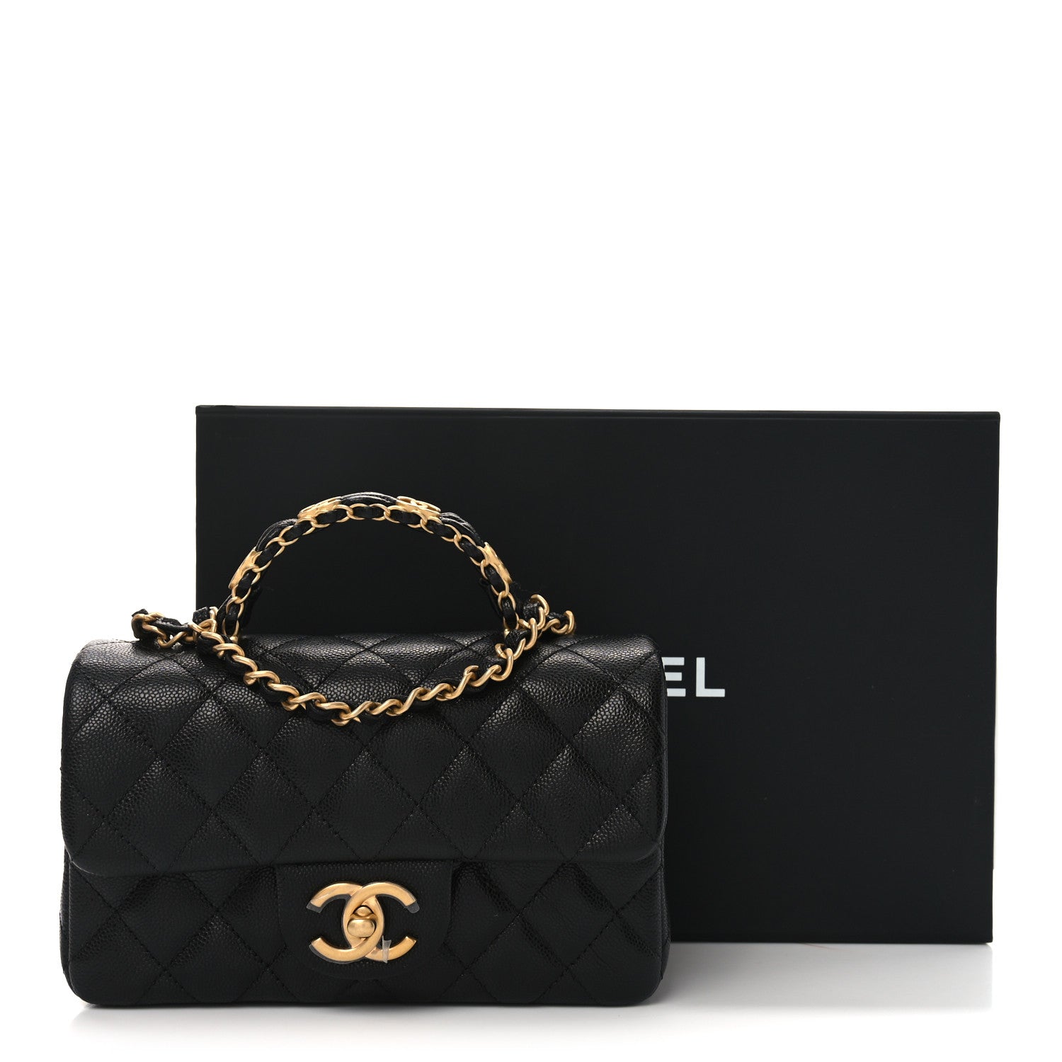 シャネル Chanel Caviar Quilted Mini Handy CC Flap Black 1715153 – FASHIONPHILE