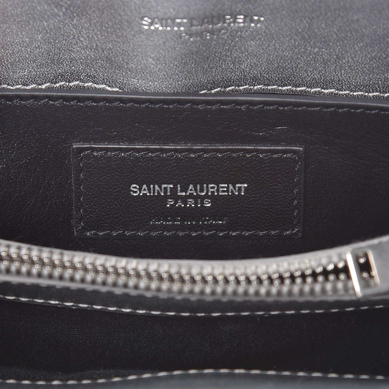 Saint Laurent Calfskin Y Quilted Monogram Small Loulou Chain Satchel Silver 7 of 14