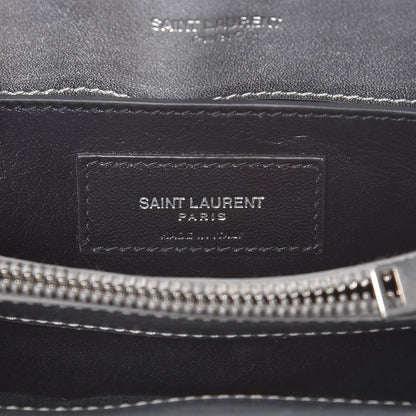 Saint Laurent Calfskin Y Quilted Monogram Small Loulou Chain Satchel Silver 7 of 14