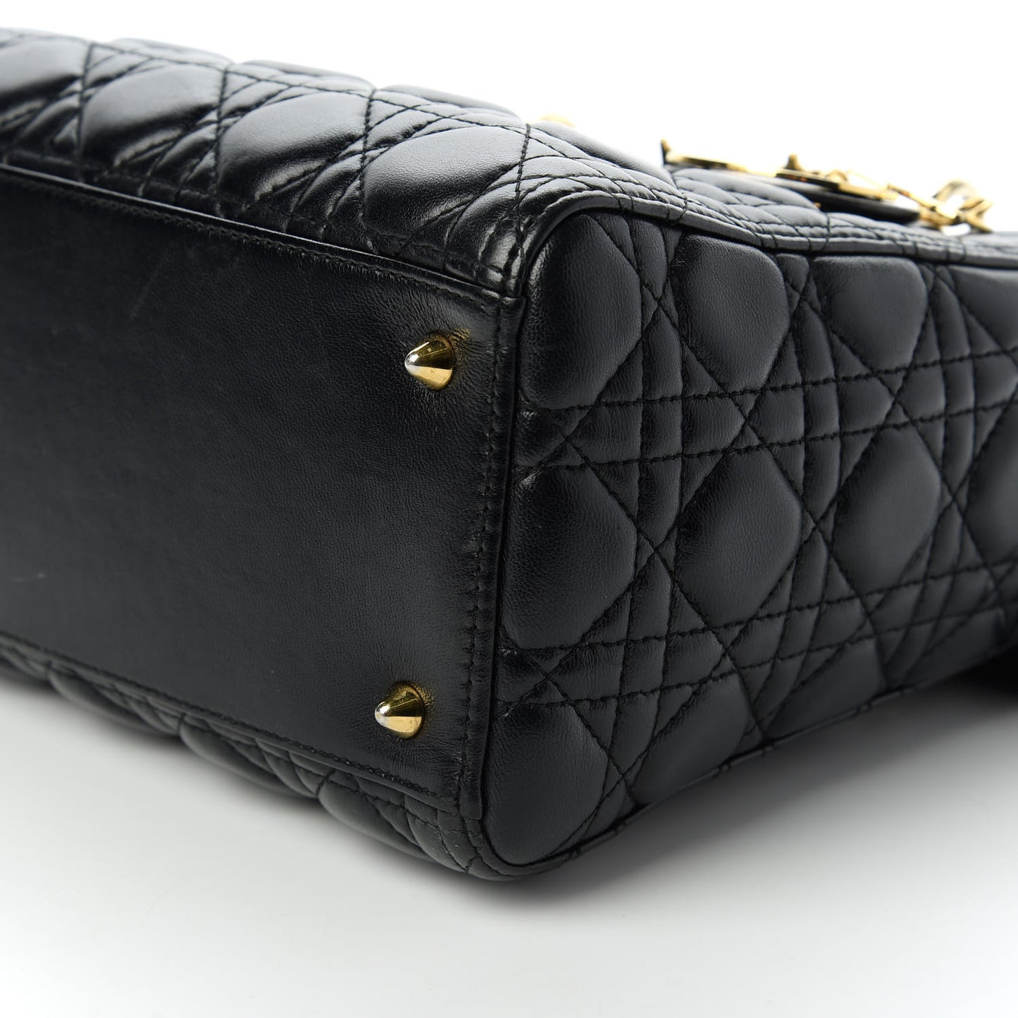 Lambskin Cannage Medium Lady Dior Black