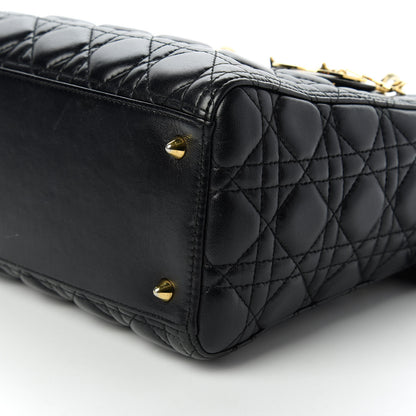 Christian Dior Lambskin Cannage Medium Lady Dior Black 7 of 10