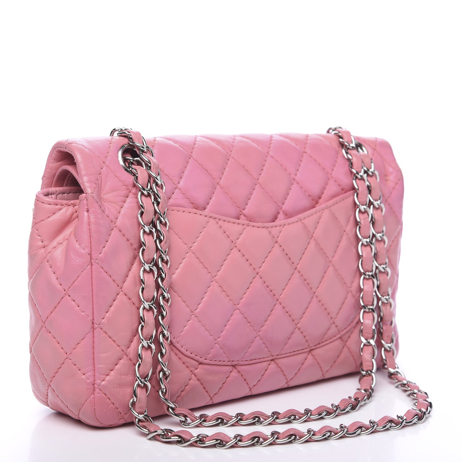 Chanel Lambskin Quilted Medium Double Flap Light Pink 2 of 16
