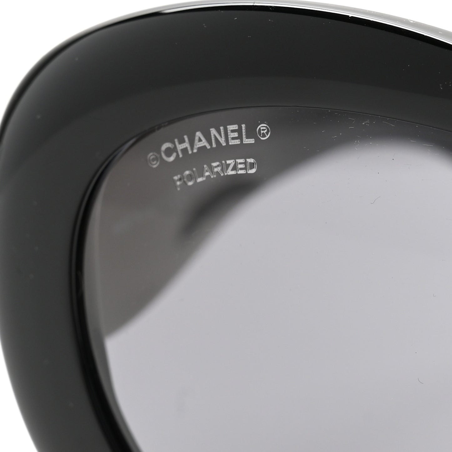 Acetate Polarized Oval CC Sunglasses 5469-B-A Black
