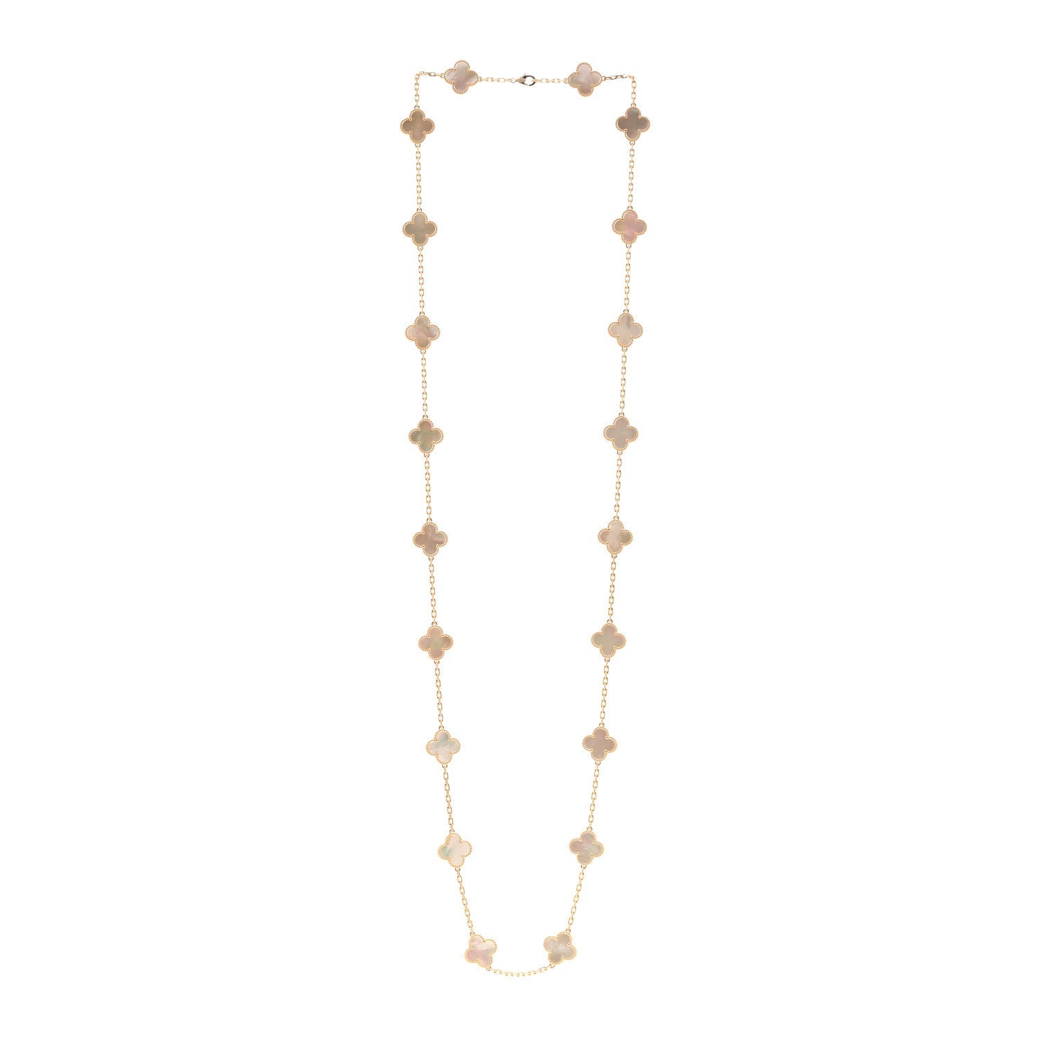 Van Cleef & Arpels 18K Yellow Gold Mother of Pearl 20 Motifs