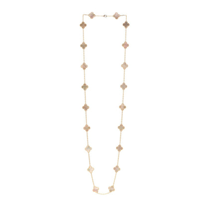 Van Cleef & Arpels 18K Yellow Gold Mother of Pearl 20 Motifs Vintage Alhambra Necklace 3 of 6