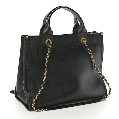 Chanel Caviar Small Studded Deauville Tote Black 3 of 10
