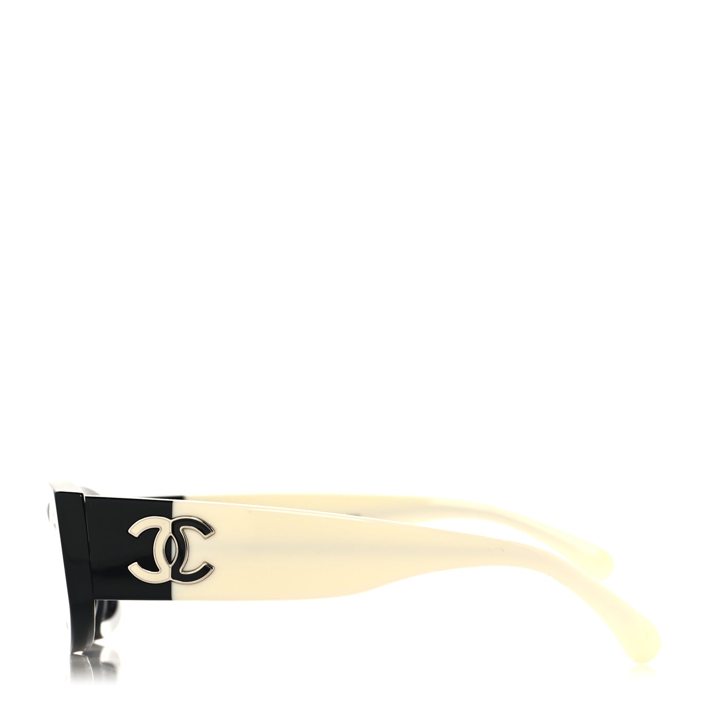 Acetate Rectangle Sunglasses 5525 Black White