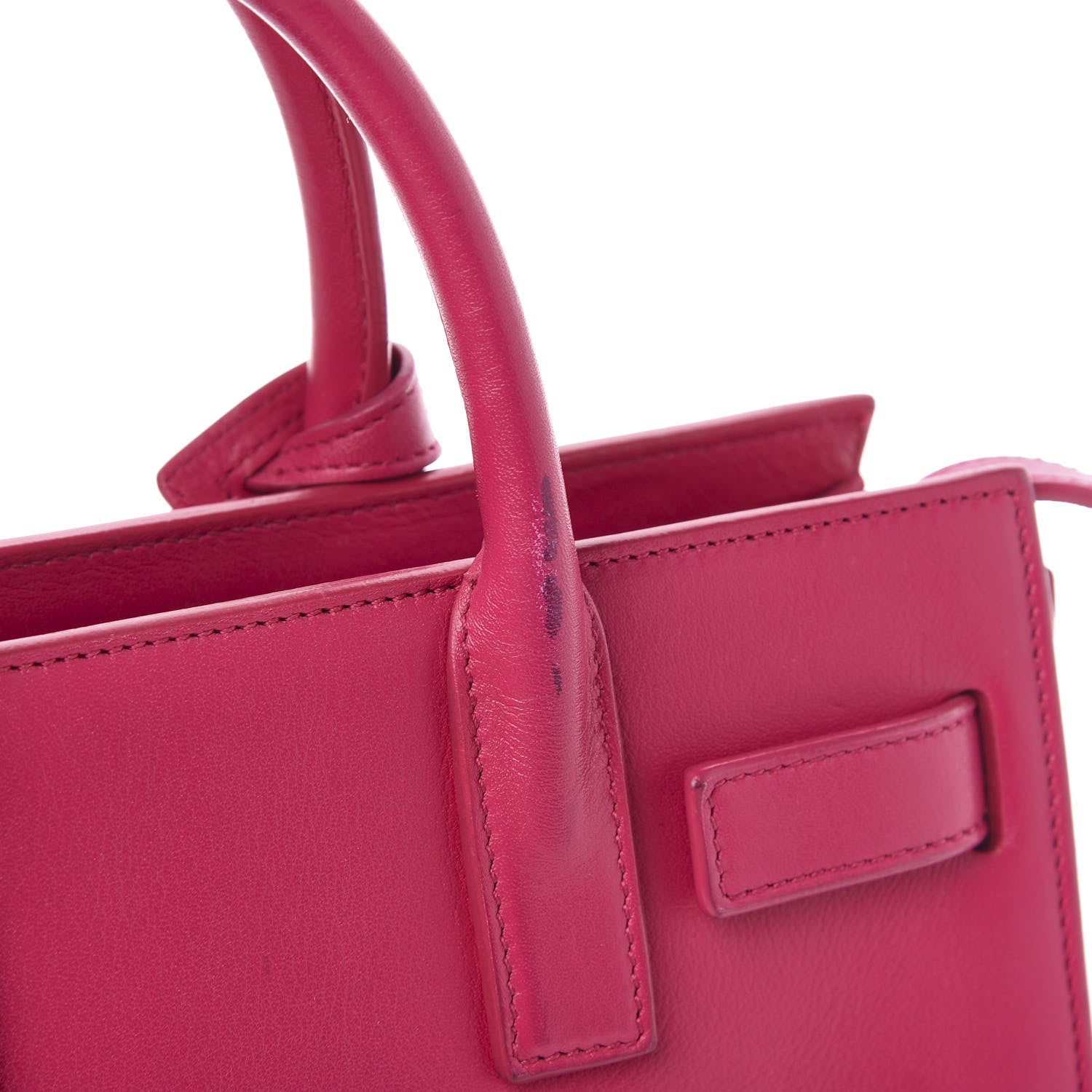 Saint Laurent Calfskin Nano Sac De Jour Bubblegum 12 of 14