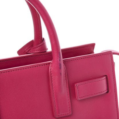 Saint Laurent Calfskin Nano Sac De Jour Bubblegum 12 of 14