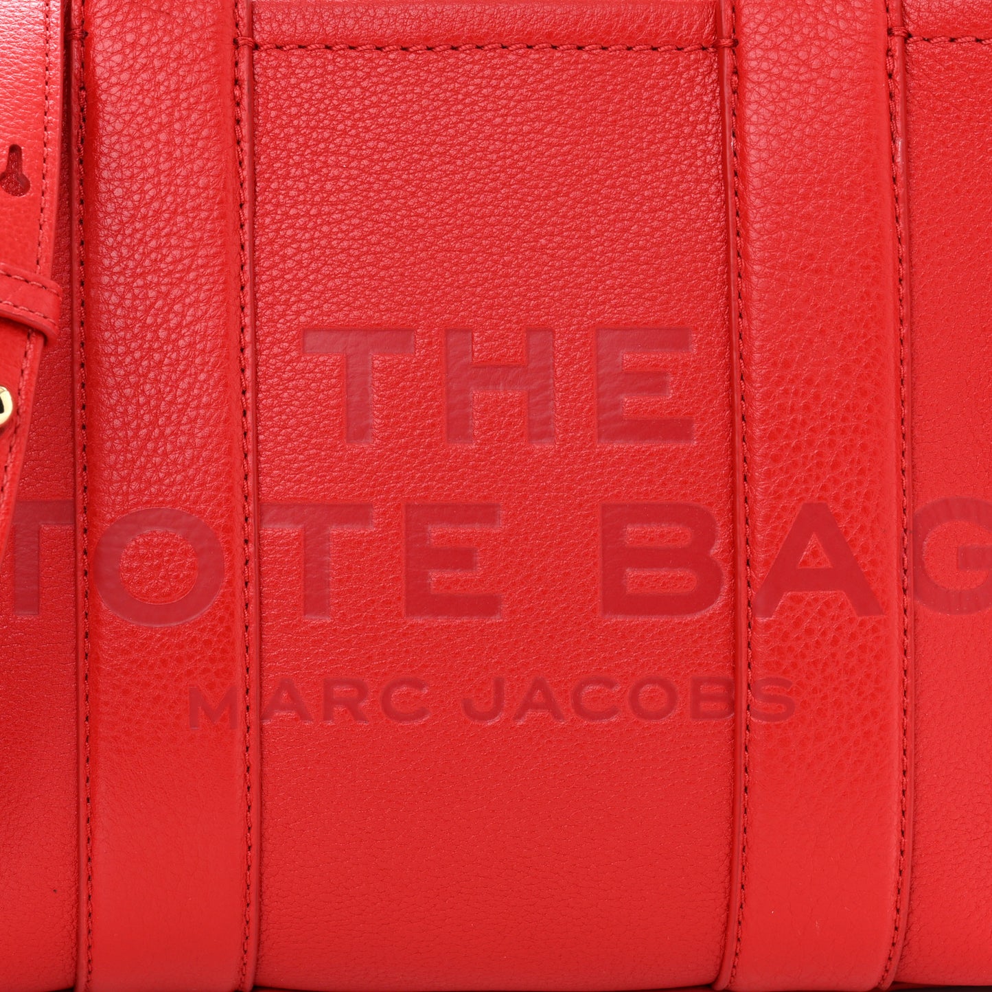 Grained Calfskin Small The Tote Bag Red