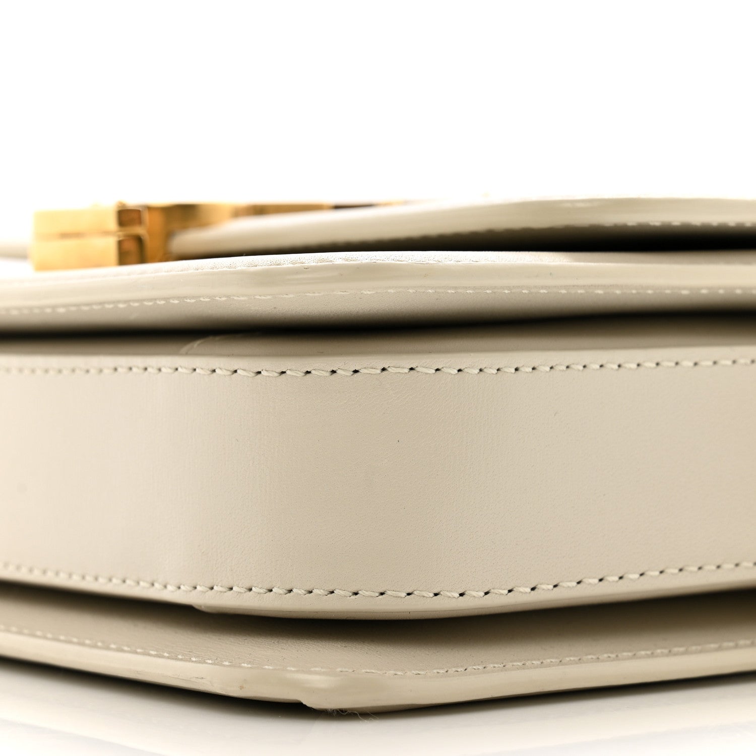 Saint Laurent Smooth Calfskin Monogram Small Solferino Satchel  Blanc Vintage 10 of 13