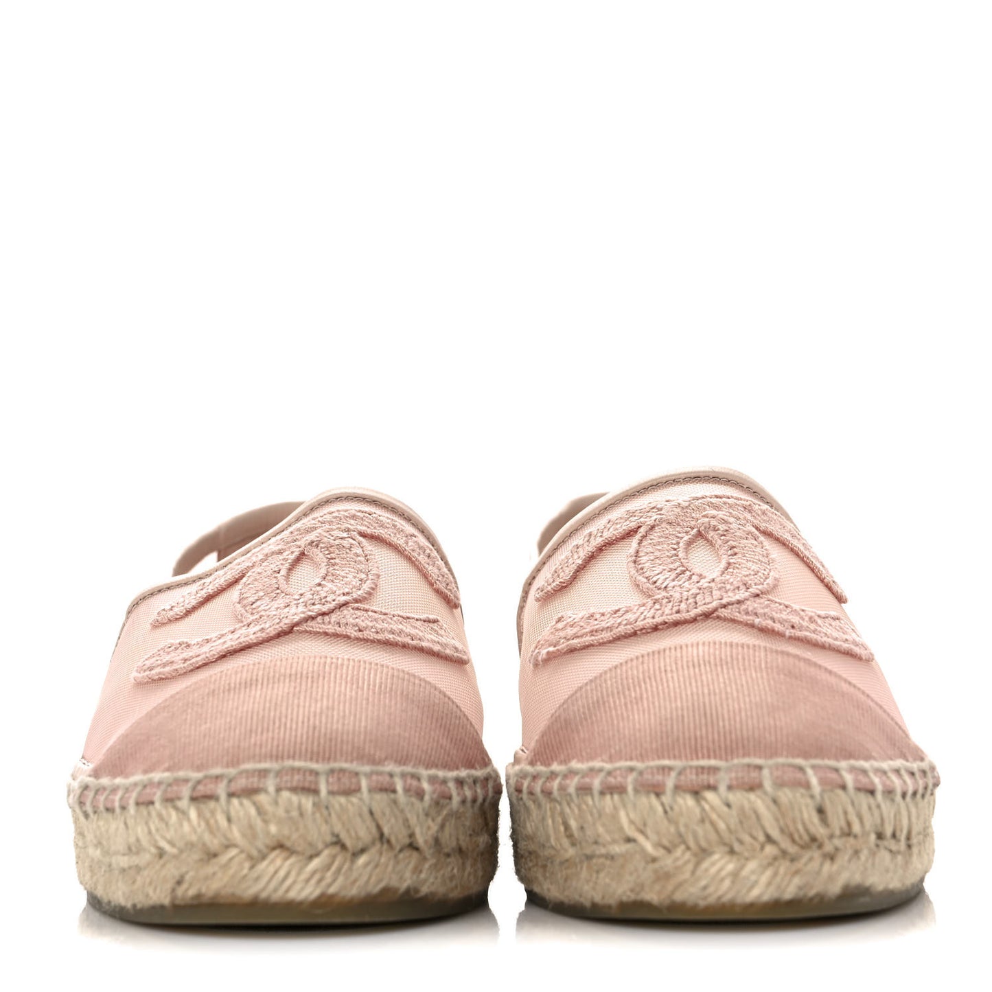 Mesh Grosgrain CC Espadrilles 39 Pink