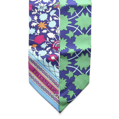 Hermes Silk Tapis Persans Twilly Vert Bleu Fuchsia 4 of 6