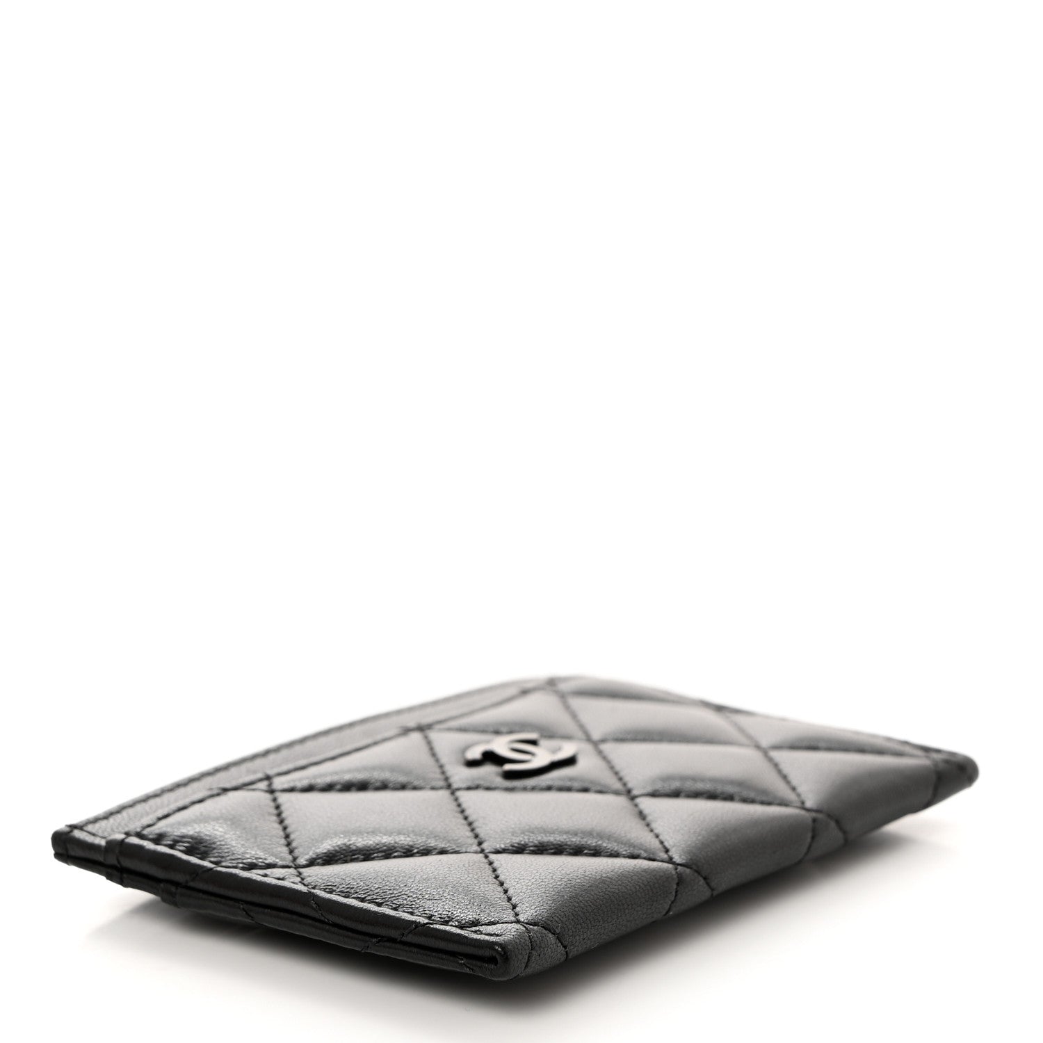 Chanel Lambskin Quilted Card Holder So Black 4 of 8