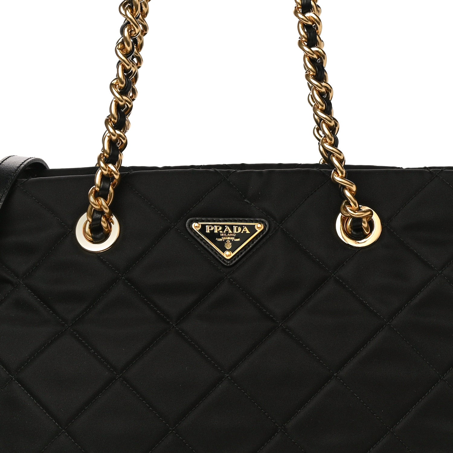 Prada Tessuto Nylon Quilted Shopping Tote Black 6 of 9