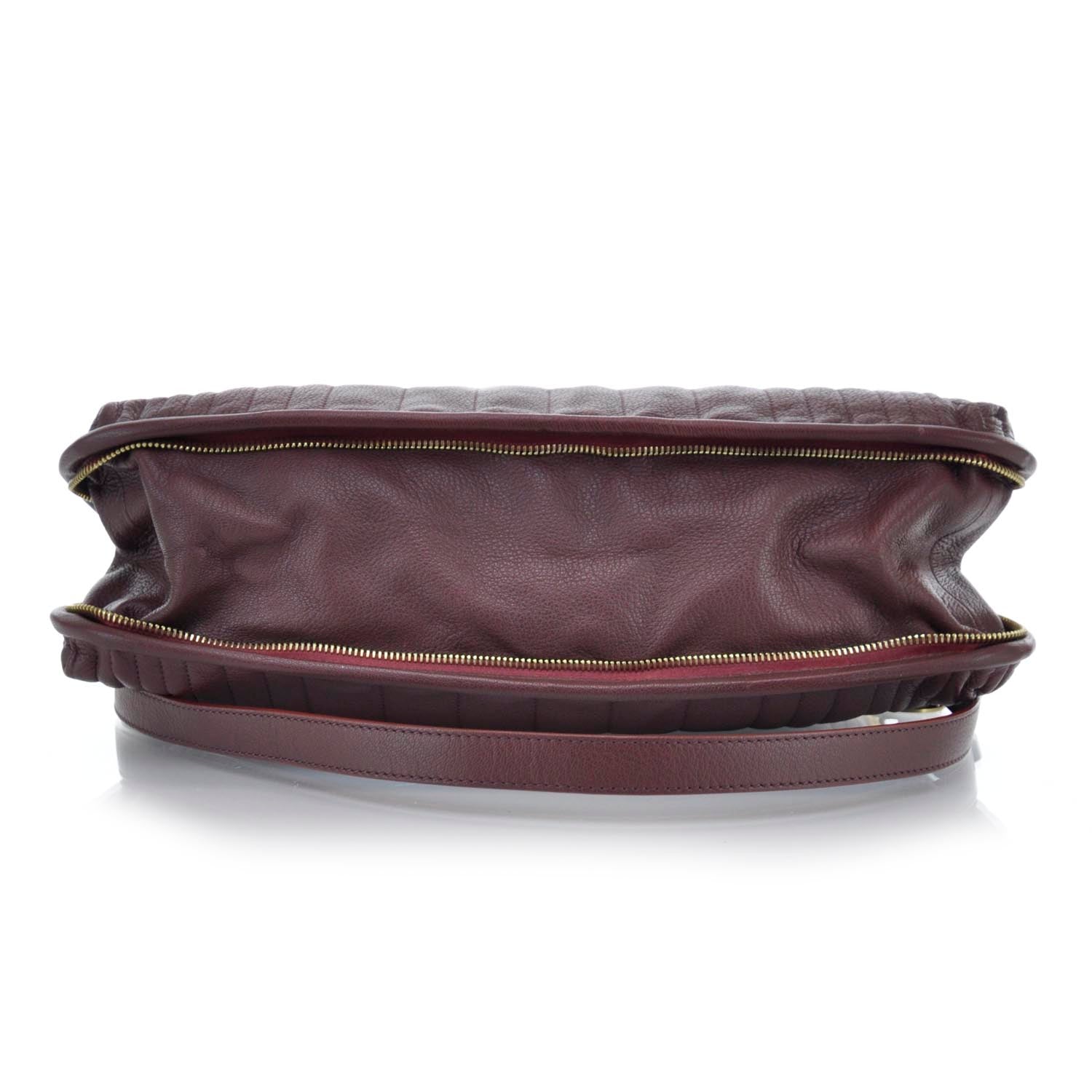 Lanvin Goatskin Amalia Bucket Bag Aubergine 5 of 9