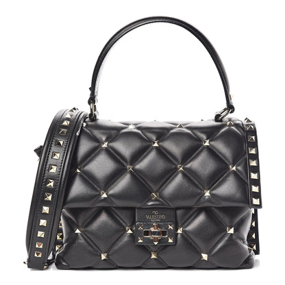 Valentino Garavani Nappa Medium Candystud Top Handle Bag Black 1 of 12