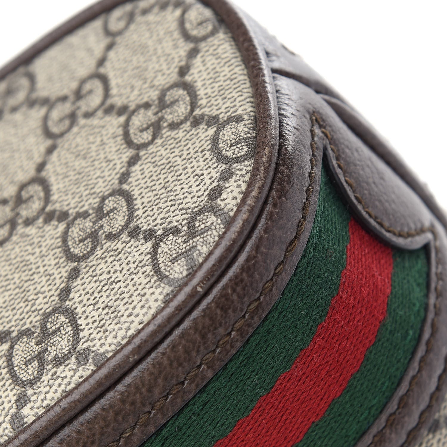 Gucci GG Supreme Monogram Web Mini Ophidia Bucket Bag Brown 11 of 11